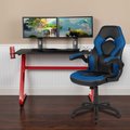 Flash Furniture Red Gaming Desk and Chair Set with Cup Holder BLN-X10RSG1030-BL-GG